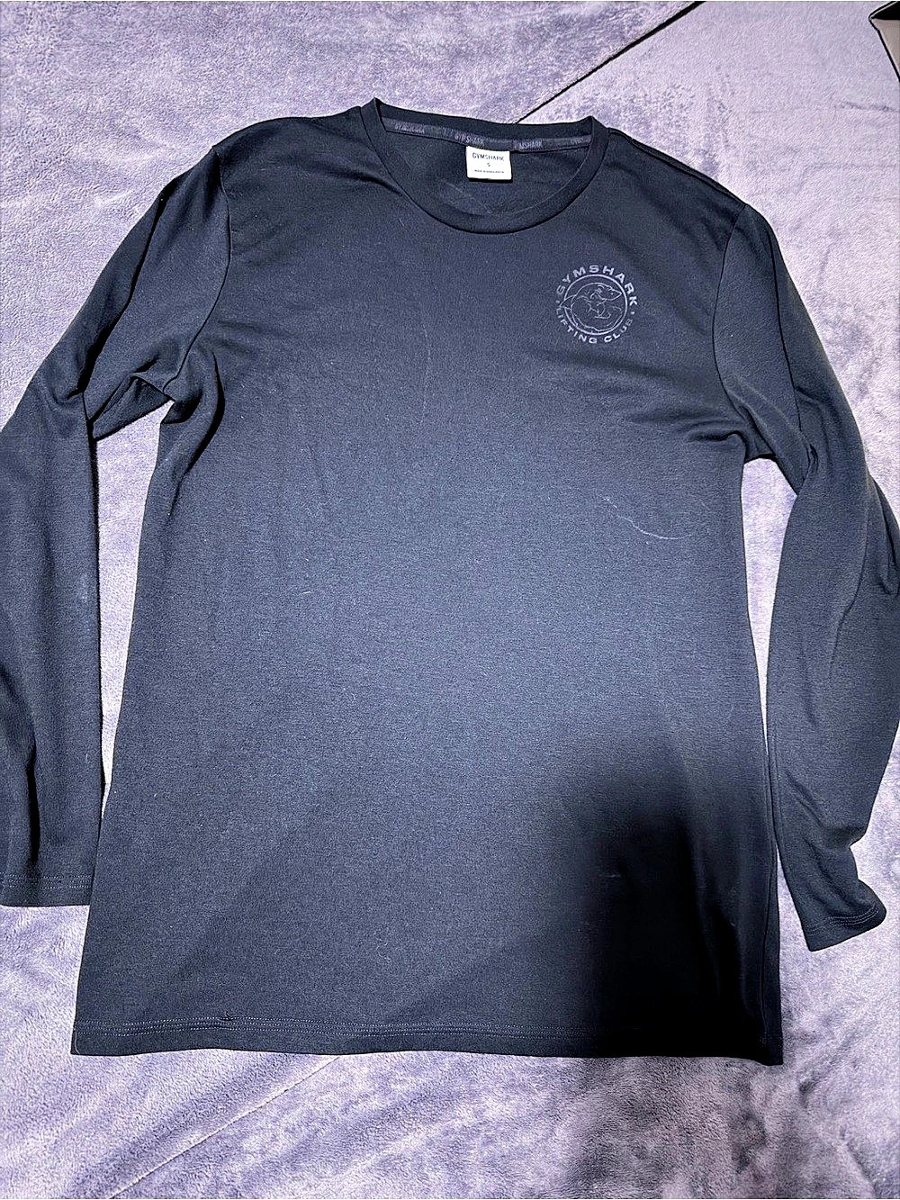 Gymshark Lifting Club Long Sleeve T-Shirt Black Size Small